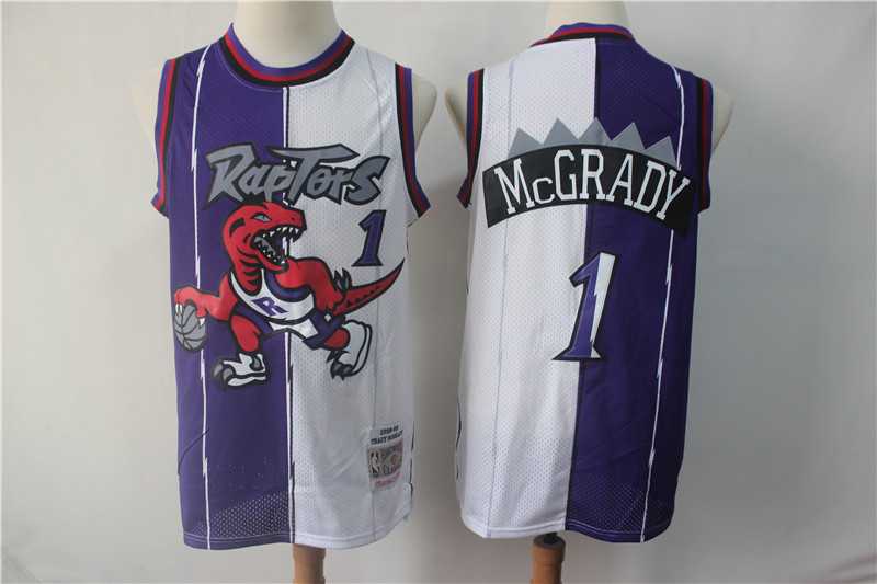 Raptors 1 Tracy McGrady Purple White Split 1998 99 Hardwood Classics Jersey Dzhi,We sell and wholesale Raptors 1 Tracy McGrady Purple White Split 1998 99 Hardwood Classics Jersey Dzhi on line form chian!